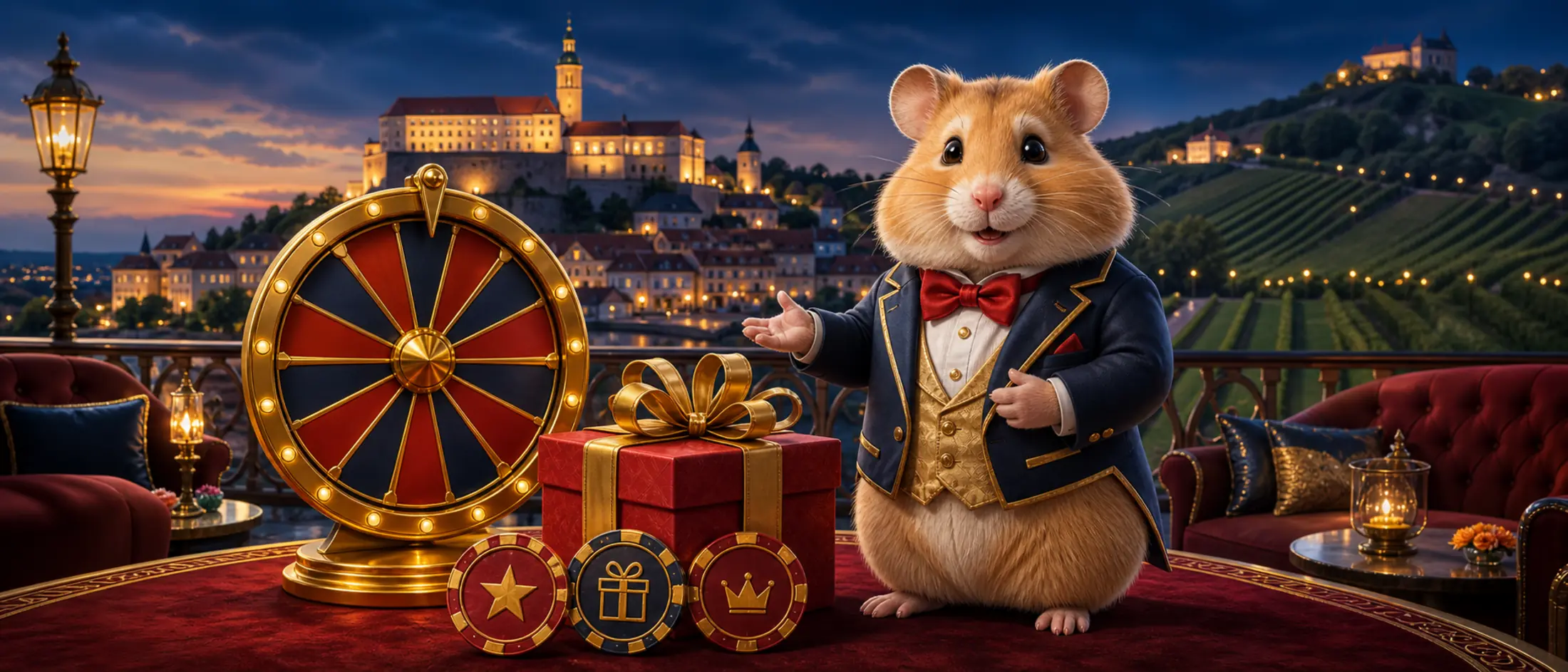Křeček s bonusovým kolem a dárkem nad Mikulovem